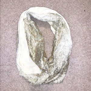 Gold Laced Infinity Scarf
